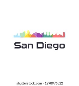 Colorful Town Vector of USA
