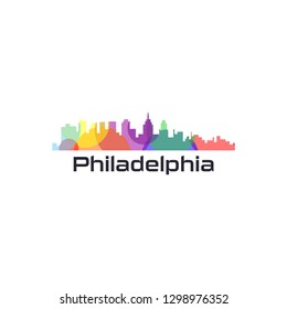 Colorful Town Vector of USA