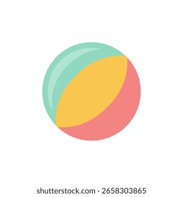 Colorful Toy Ball – Flat Vector Illustration for Kids and Games