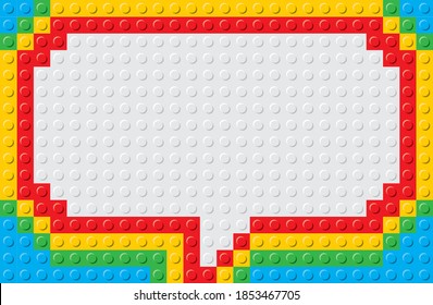 Colorful toy block Speech bubble material