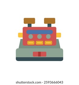 A colorful toy cash register icon ideal for learning through play.