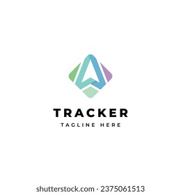 colorful tracker sign logo icon vector template