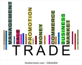 colorful trade text barcode, vector