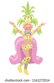Colorful Traditional Carnival Girl
