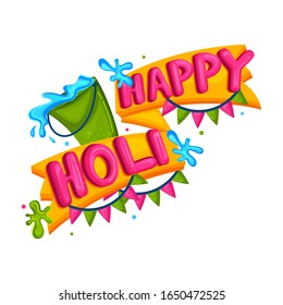 Colorful Traditional Holi background for festival of colors of India in vector