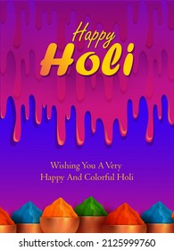 Colorful Traditional Holi background for festival of colors of India in vector