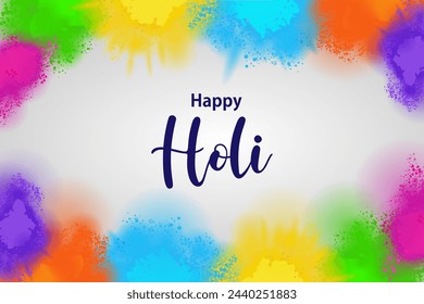 Colorful Traditional Holi background for festival of colors of India in vector