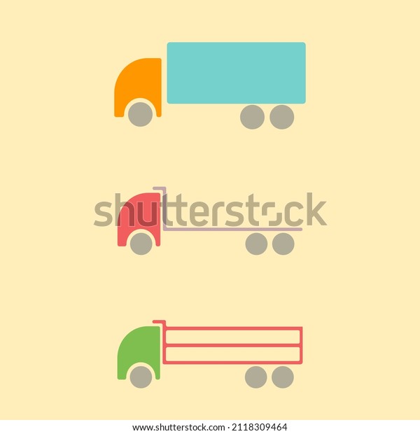colorful trailer\
truck illustration\
collection