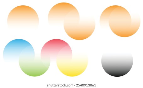 Elément de cercle abstrait transparent coloré. identité de l'entreprise. logo d'entreprise. cercle abstrait transparent. bulle roulante colorée. conception Image vectorielle