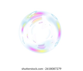 Colorful Transparent Bubbles PNG Effect for Playful, Clean, and Bright Concepts