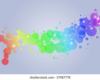 colorful transparent dots - vector