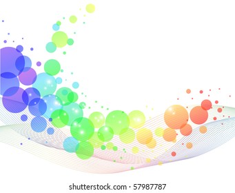 colorful transparent dots - vector