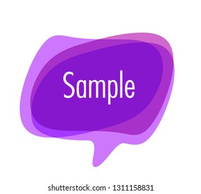 Colorful transparent flat speech bubble in vector graphics