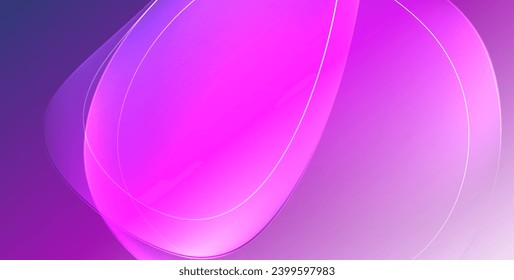 Colorful transparent flowing fluid shapes with glow effect geometric background. Wavy lines round forms. Vector illustration For Wallpaper, Banner, Background, Card, Book Illustration, landing page