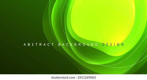 Colorful transparent flowing fluid shapes with glow effect geometric background. Wavy lines round forms. Vector illustration For Wallpaper, Banner, Background, Card, Book Illustration, landing page