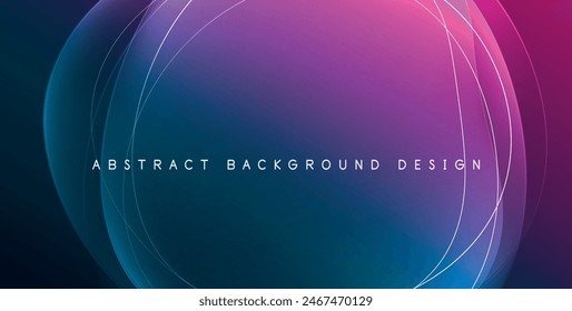 Colorful transparent flowing fluid shapes with glow effect geometric background. Wavy lines round forms. Vector illustration For Wallpaper, Banner, Background, Card, Book Illustration, landing page