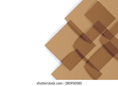 Colorful transparent paper square background. Vector illustration