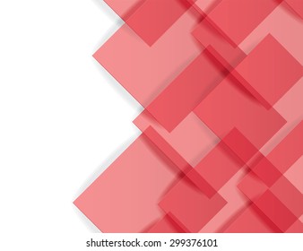 Colorful transparent paper square background. Vector illustration