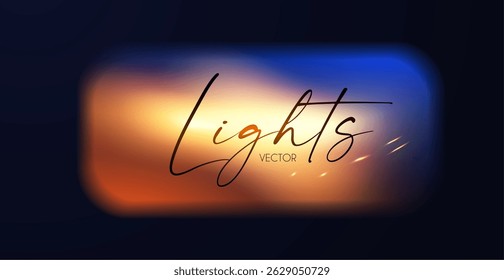 Colorful transparent shining light banner