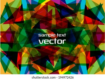 colorful transparent triangles background