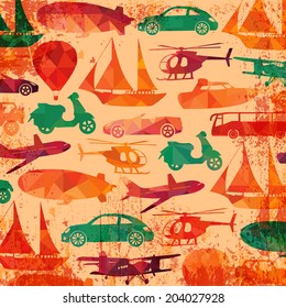 Colorful transportation pattern.