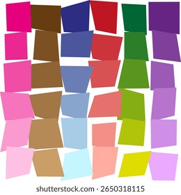 Colorful trapezoid pattern. Abstract geometric shapes. Dynamic modern composition. Vector vibrant artwork.