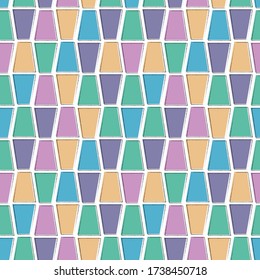 Colorful Trapezoid Pattern In Multiple Colors