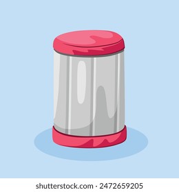 Colorful Trashcan Design Simple 3 D Vector