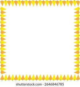 Colorful tree autumn simple frame. Thanksgiving border template. Frame with empty space for your text