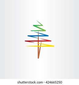 colorful tree clipart vector icon design