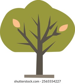 colorful tree icon with vector