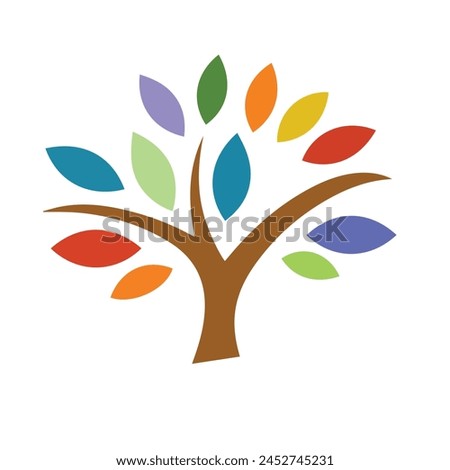 A colorful tree logo icon