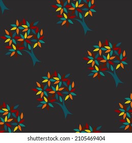 colorful tree pattern design vector image