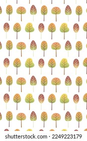 colorful tree pattern for textile, fabric and paper