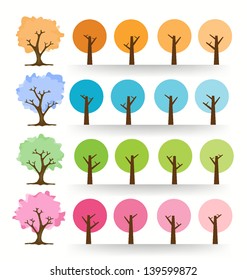 colorful tree vector illustration