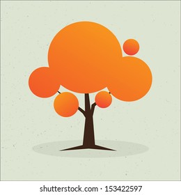 Colorful tree, vector illustration