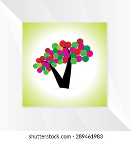 colorful tree vector illustration 
