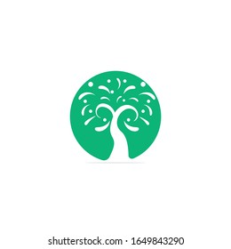 Colorful tree vector logo design.