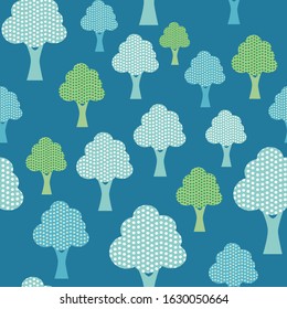 Colorful tree vector seamless pattern for wallpaper, wrapping and textile.