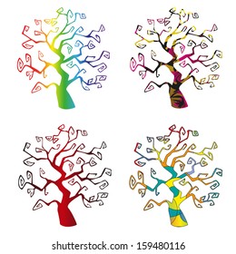 colorful trees