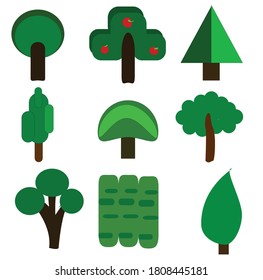 Colorful trees for interior decoration
