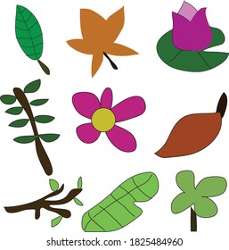 Colorful trees seamless border repeating vector image
