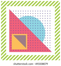 Colorful trend Neo Memphis geometric pattern. Vector illustration