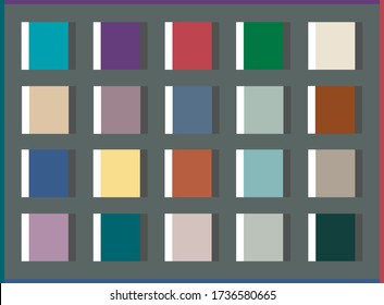 Colorful trend palette vector illustration set in 3 colors fresh design ideas. Premium palettes for fashion, business, textile, packaging and interior design art. Trendy colour swatches. 