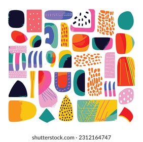 Colorful trendy abstract geometric shape.