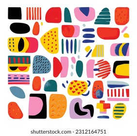 Colorful trendy abstract geometric shape.