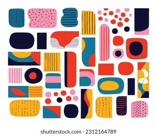 Colorful trendy abstract geometric shape.