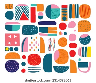 Colorful trendy abstract geometric shape.