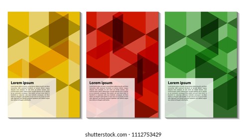 Colorful trendy geometric flat elements of pattern modern business. Pop art style texture. Modern abstract design poster and cover template