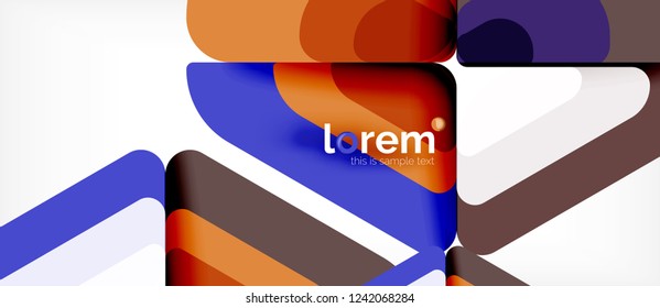 Colorful trendy geometric shapes background. Trendy abstract layout template for business or technology presentation or web brochure cover, wallpaper. Vector illustration